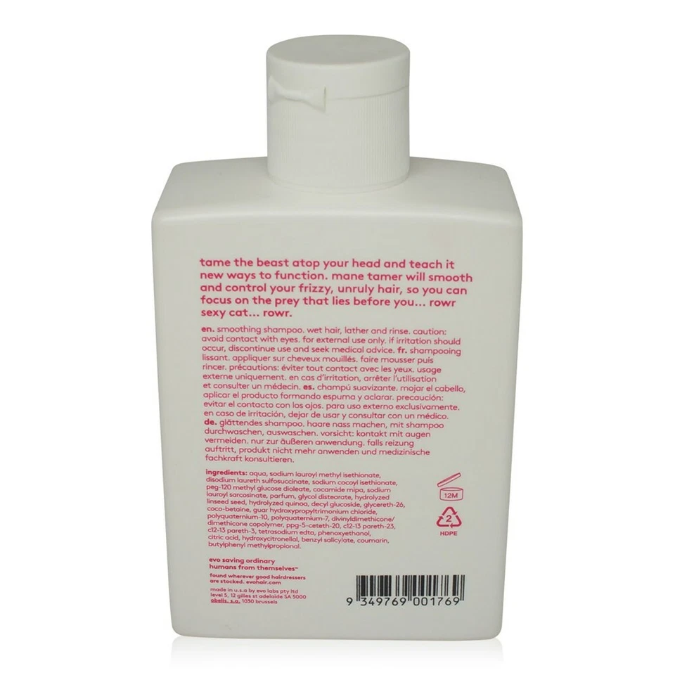 EVO Mane Tamer Smoothing Shampoo 10.14 Oz - Image 2 of 2