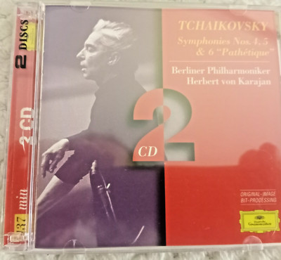 Tchaikovsky- Symphonies 4, 5 & 6- Von Karajan, Berliner Phil- DG 2CDs Mint