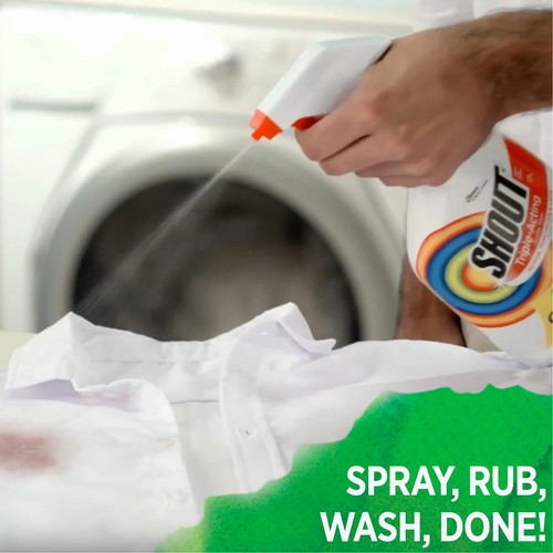 Shout Triple-Acting Laundry Stain Remover, 128 fl. oz. Refill + 22 fl. oz. Trigg - Picture 5 of 8