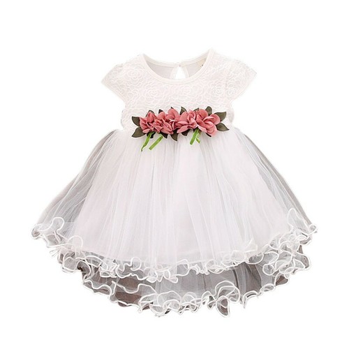 Flower Girl Lace Tutu Dress Toddler Baby Birthday Wedding Princess Pageant Party - Picture 8 of 16