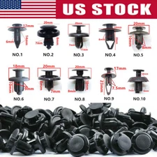 100Pcs Fender Clips Trim Car Auto Push Pin Rivet Bumper Fastener Panel Retainer