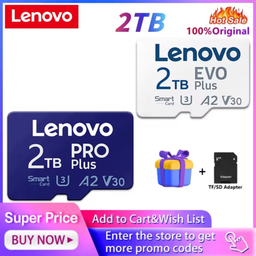 Lenovo 2TB Memory Card 128GB For Nintendo Switch 1TB V30 4K Micro Tf Sd Card 256