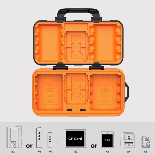 K&F Concept Camera Battery SD Card Holder Water-resistant & Anti-shock Case US - Picture 3 of 6