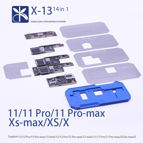 14 IN 1 BGA Reballing Stencil for Motherboard Middle Frame Planting Tin Platform - Zdjęcie 5 z 7