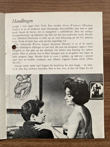Butterfield 8 Elizabeth Taylor Laurence Harvey 1960 Danish Movie Program - Bild 3 von 8