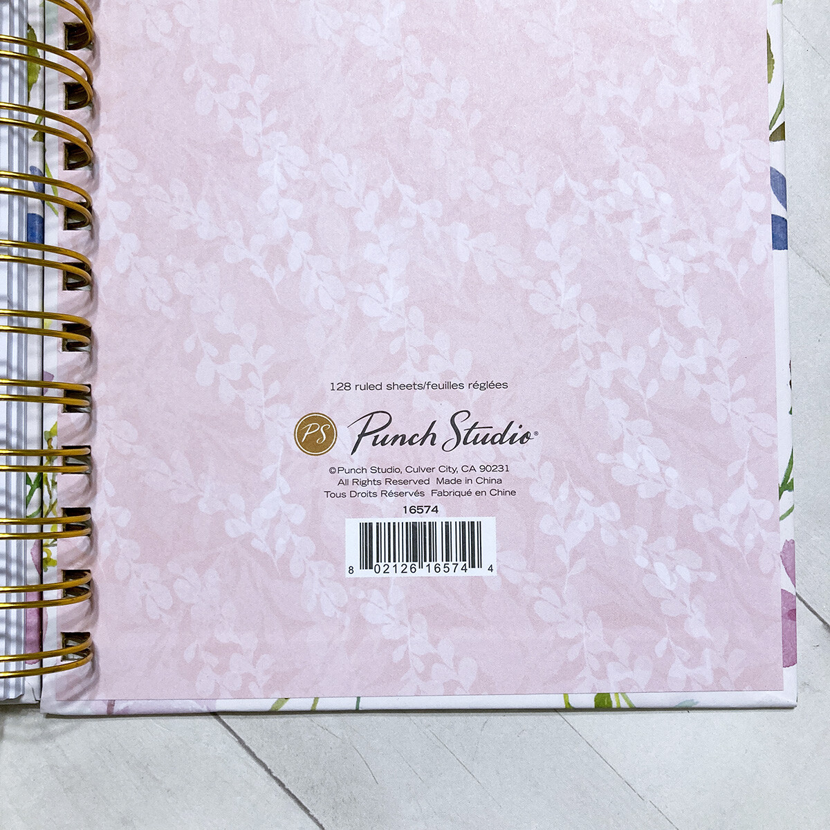 Flower Notebook Spiral Journal Hardcover 8.5