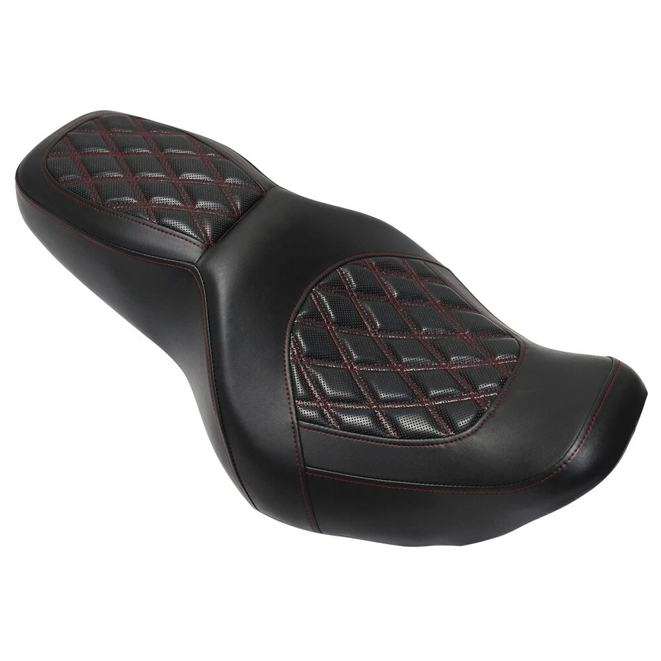 4 Stitch Color Full Set 1-Piece Seat For Harley Road Glide Electra Glide 1997-07 Foto 2 de 4