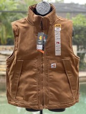 Carhartt Flame-Resistant Quick Duck Brown Vest Jacket 3XL - FR Insulated