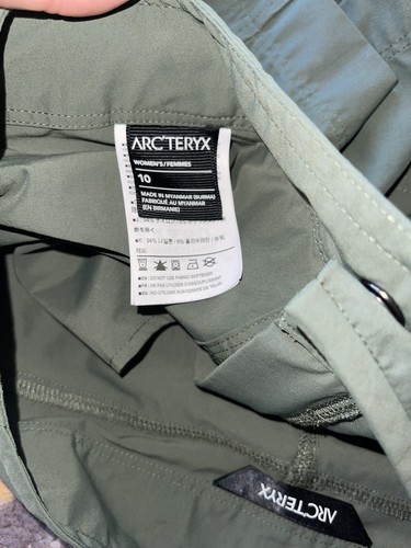 Arc'Teryx Pine Green Outdoor Hiking 4.5" Trekking Shorts Womens sz 10 - 第 6/7 張圖片