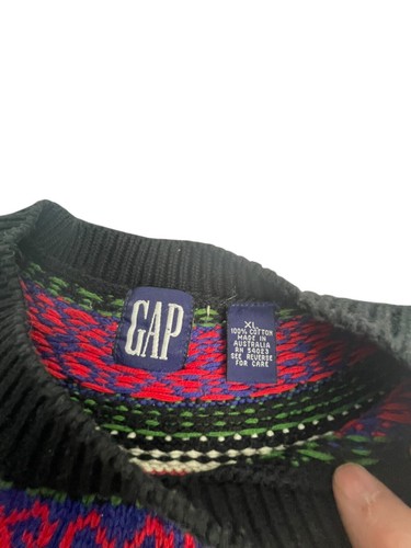 Gap Kids girls Sweater Nordic Black Bright Crewel Flowers XL - Picture 6 of 11