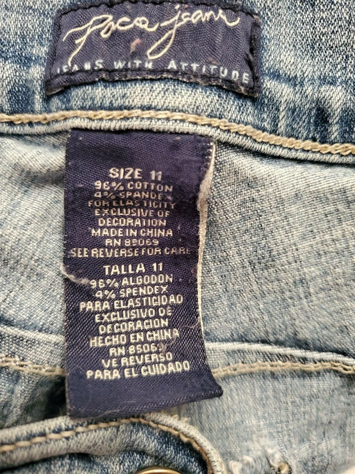 Pantalones de mezclilla para mujer Paco Jeans Juniors talla 11 azules Foto 2 de 4