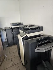 2× Konica Minolta Bizhub C454 Color Copier Printer Scanner Network with Staple