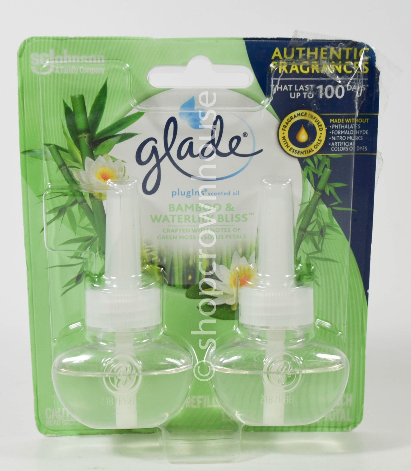 1 Glade BAMBOO & WATERLILY BLISS PlugIns Refill 2 Refills .67 fl. oz