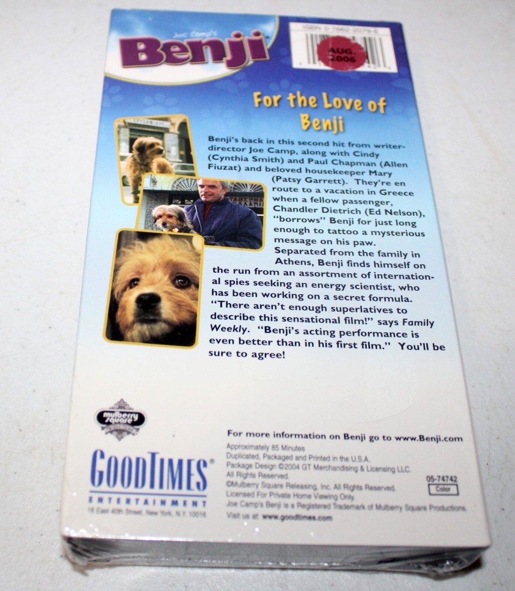 For the Love of Benji (VHS, 2004) for sale online