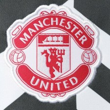 ADIDAS SHOE CO. AOP DAZZLE MANCHESTER UNITED JERSEY KIT LOGO SOCCER MEN LE L LRG