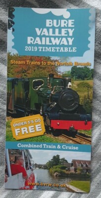 Bure Valley Railway Fahrplan 2019 - Dampfzüge zu den Norfolk Broads 