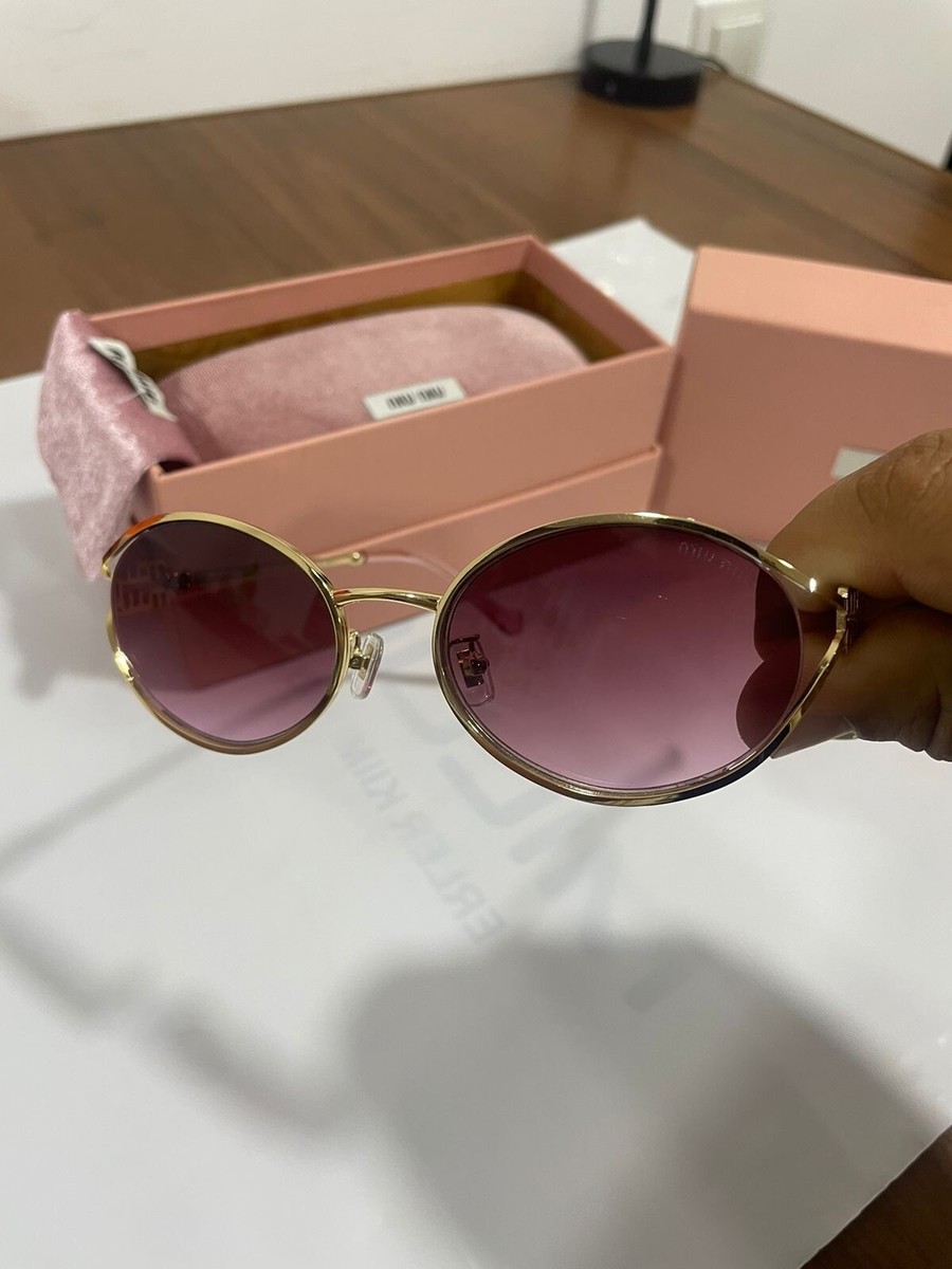 ミイ MIU MIU MU52YS 5AK06S Gold/Brown Gradient Violet Sunglasses