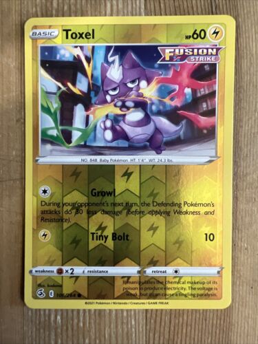 Pokemon TCG: Toxel 106/264 Reverse Holo - Fusion Strike VLP - Picture 1 of 2
