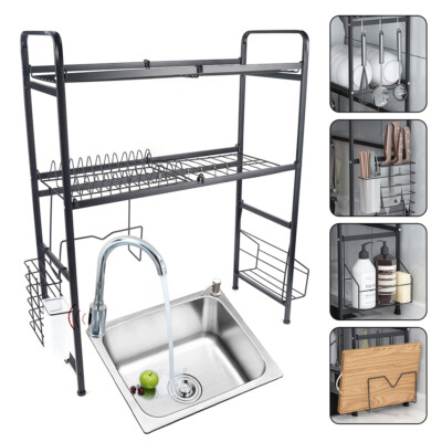 2 Tier Stainless Steel Above Sink Dish Rack Sink Over The Sink Dish Drying Rack
