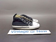 Converse First All Star HI Chuck Taylor Black Canvas Bootie Infant Newborn sz 4