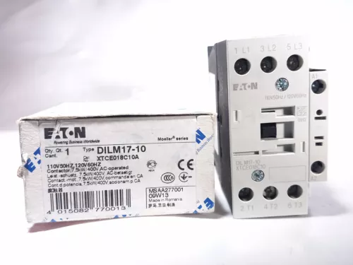 EATON MOELLER DILM17-10 CONTACTOR 3P 17A 110/120V XTCE018C10A 277001