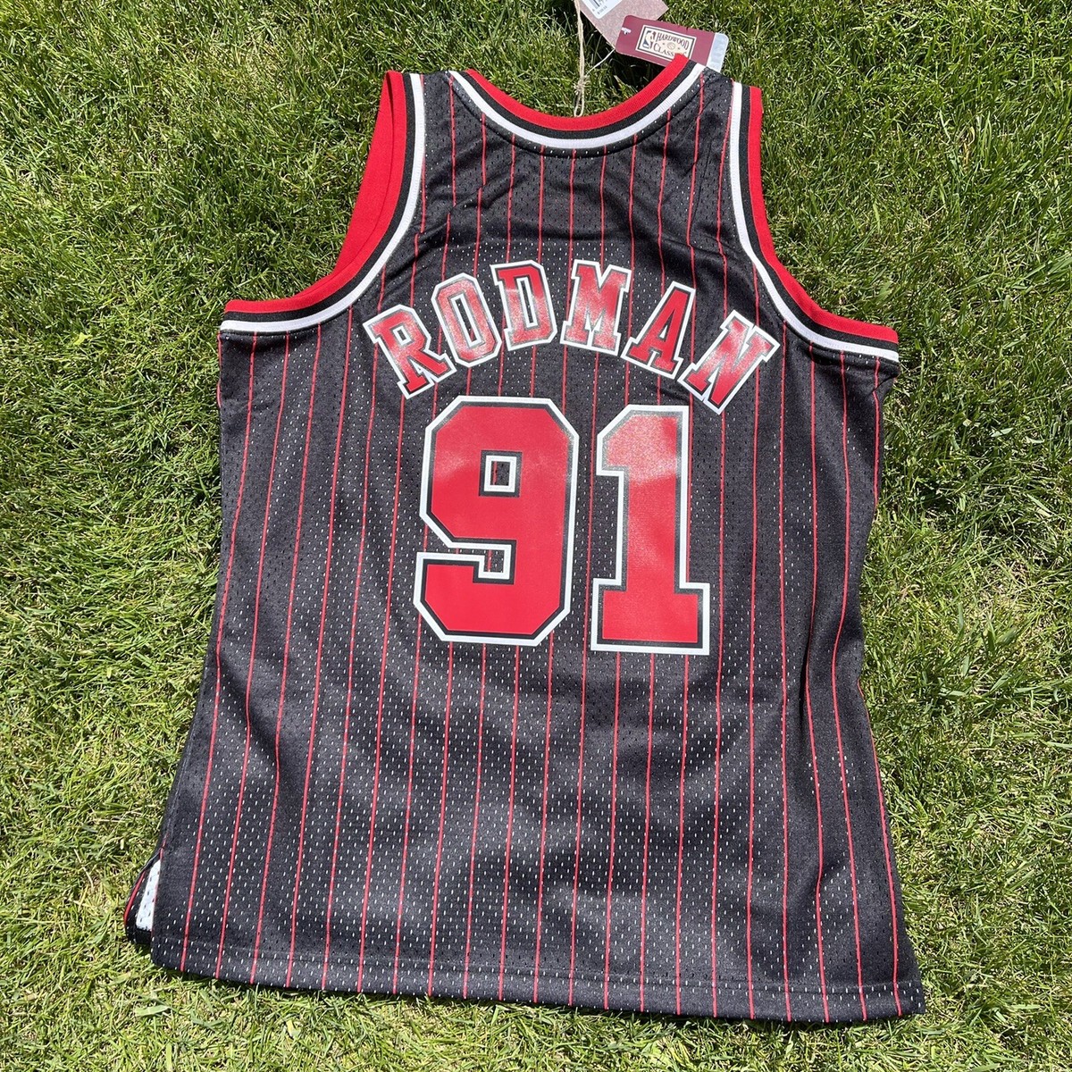 Chicago Bulls Dennis Rodman Black Red Swingman Jersey