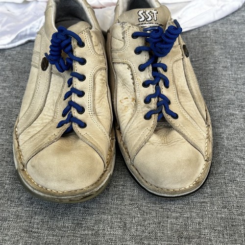 Zapatos de boliche Dexter SST 5 talla 9M beige con bolsos de zapatos vintage hechos en EE. UU. - Imagen 2 de 12