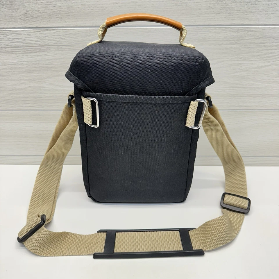 Canon Camera Shoulder Gadget Bag Vintage Black Canvas With Adjustable Strap - Image 2 of 4