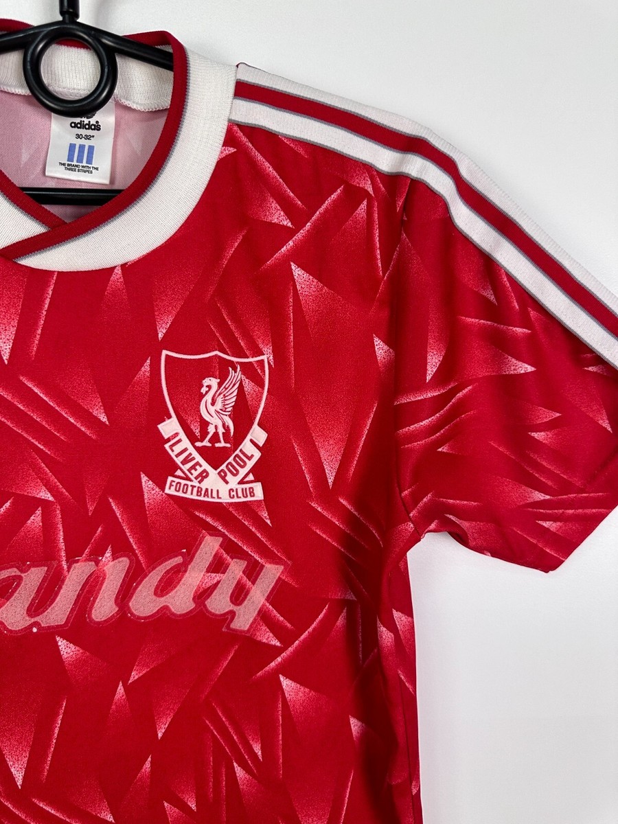 LIVERPOOL 1989 1990 HOME FOOTBALL SHIRT SOCCER JERSEY ADIDAS Sz