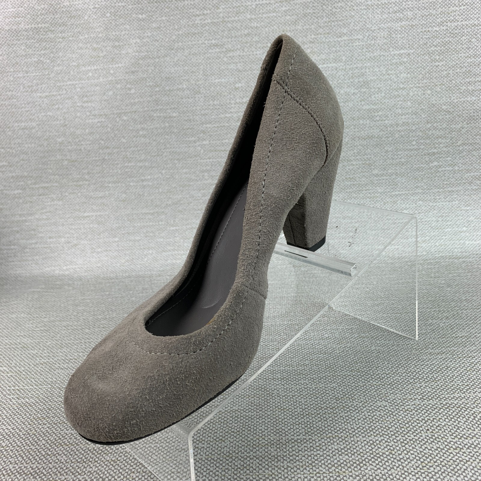BCBGeneration Pumps Gray Leather Suede Round Toe … - image 4