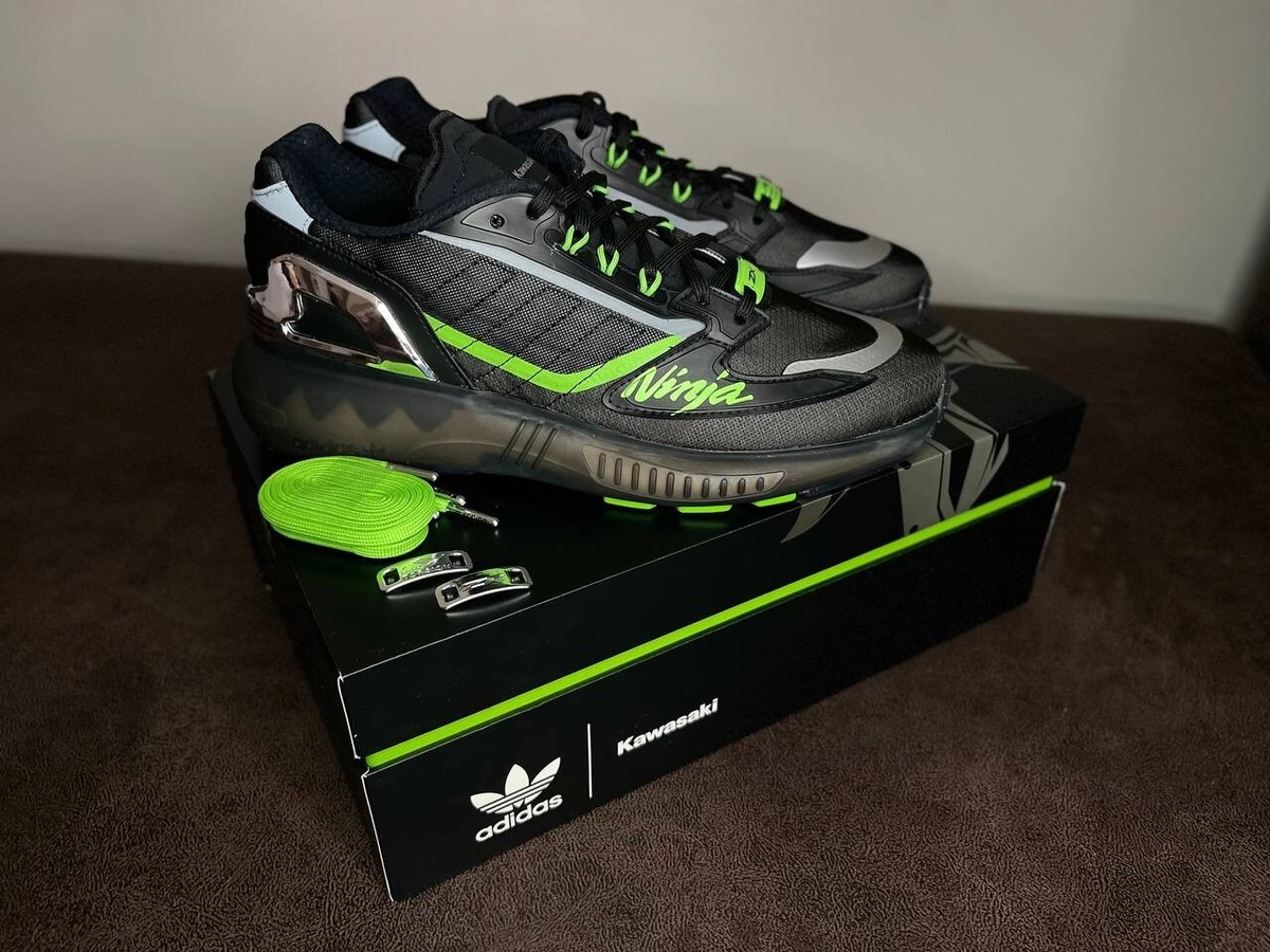 Size 9.5 - adidas Kawasaki Ninja x ZX 5000 Boost Black Green Size 9.5 - adidas Kawasaki Ninja x ZX 5000 Boost Black Green