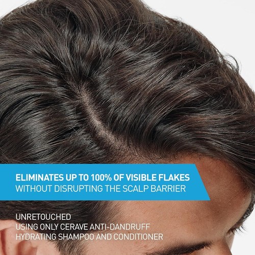 CeraVe Hydrating Anti Dandruff Shampoo, 1% Pyrithione Zinc Dandruff, 12 Oz NEW** - Picture 3 of 24