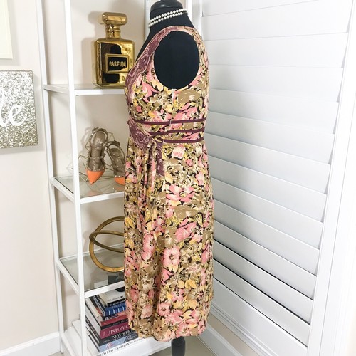 Pre-owned Women's Whistles London | 100% Cotton Floral Dress, Sz. 4 - Picture 4 of 7