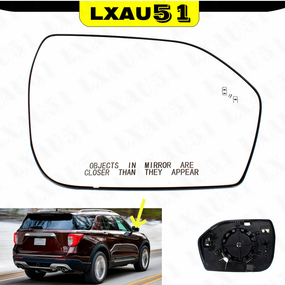 Right Passenger Mirror Glass Lens For Ford Explorer 2020-2023 Blind Spot Heated