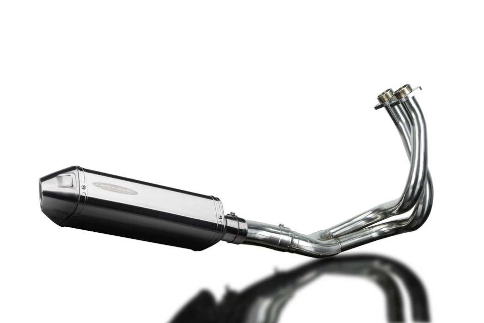 Silenciador de escape completo de acero inoxidable TriOval Kawasaki Versys 650 2015-2021 2-1 13" Foto 2 de 4