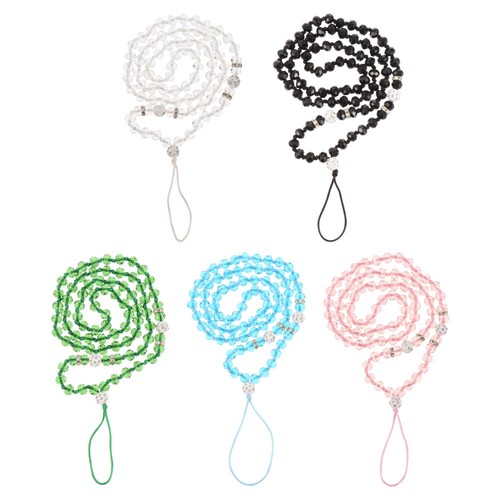 5 sztuk Łańcuszek na telefon komórkowy Miss Cell Lanyard Koraliki Szyja Pasek na nadgarstek - Zdjęcie 11 z 12