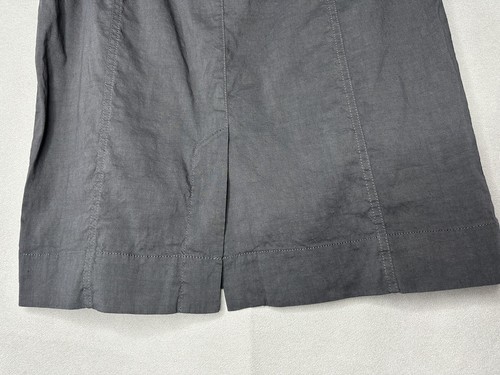 EILEEN FISHER Skirt Sz 10 Stretch Linen Viscose Pencil Straight Side Zip Gray - Picture 5 of 8