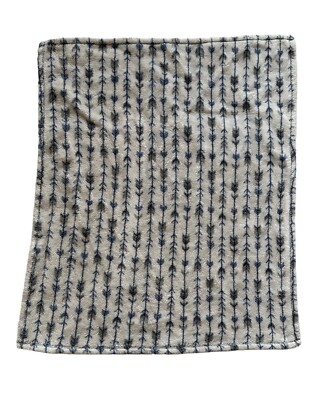Chick Pea Arrows Lines Baby Security Blanket Lovey Fleece Blue Gray White Infant