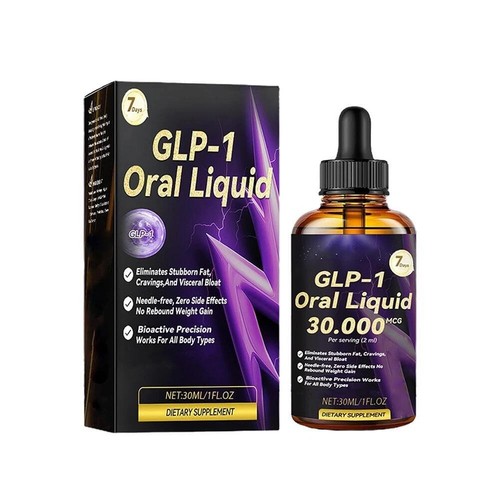 GLP-1 Weight Loss Fat Burner Drops Diet Supplement Slimming Drops 30ml 1-5PACK - Afbeelding 23 van 27