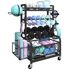 Dumbbell Holder Metal Dumbbell Rack for Dumbbells, Kettlebells, Yoga Mat
