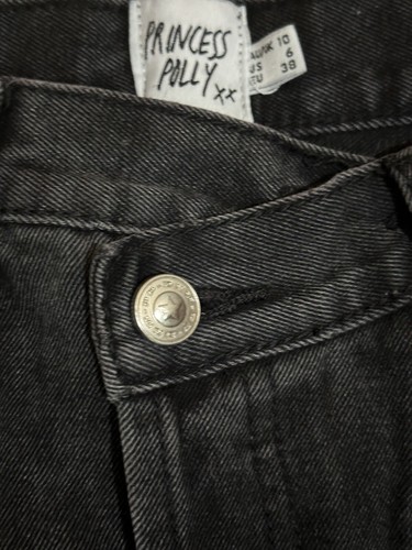 PRINCESA POLLY JEANS LAVADO NEGRO BOOTCUT TORCIDO TALLA 6 USADO EN EXCELENTE ESTADO - Imagen 3 de 7