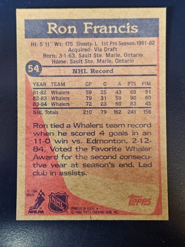 1984-85 Topps Hockey Cards Complete Your Set You Pick Choose #1 - 165 - Picture 107 of 323