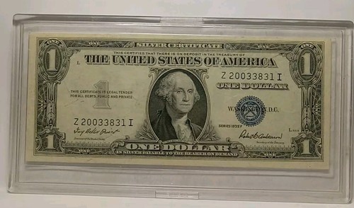 Series 1935F $1 One Dollar Silver Certificate Blue Seal - Picture 2 of 3