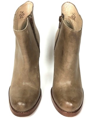 Jean-Michel Cazabat Leather Ankle Boots Shoes Zip Heeled Sz