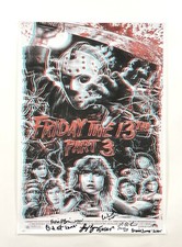 Friday The 13th Part 3 Rare Cast Signed 3D Horror Movie Poster JSA Certified 🔪 Friday The 13th Part 3 Rare Cast Signed 3D Horror Movie Poster JSA Certified 🔪