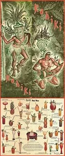 TIKI MENU POLYNESIAN KAHIKI NIGHT CLUB & RESTAURANT DRINK MENU COLUMBUS 8.5"x22"