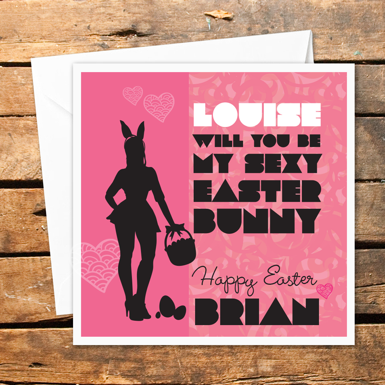 Personalised Easter Card For Her Girlfriend Wife Sexy Naughty Rude Bunny  Funny | eBay