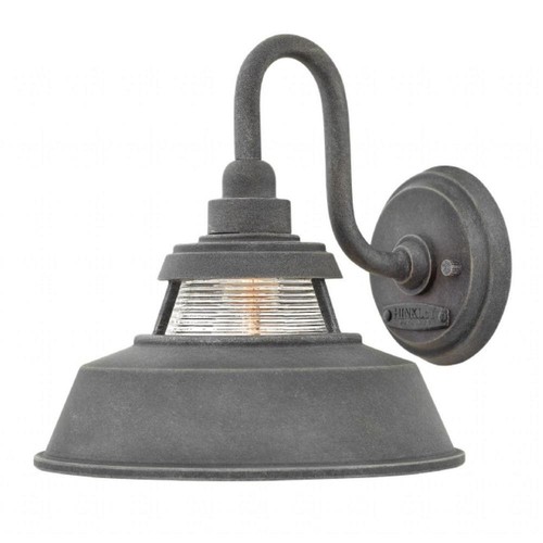 One Light Outdoor Medium Wall Mount in Traditional-Industrial Style - 10 Inches