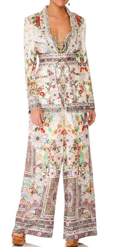 CAMILLA Silk Blazer Wideleg Pants Set Time After Time - Picture 3 of 20