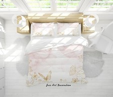 3D Pattern Floral Butterfly Quilt Cover Set Duvet Cover Bedding Pillowcases 320